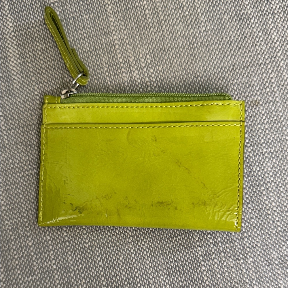 Coach Vibrant Green Patent Leather Wristlet